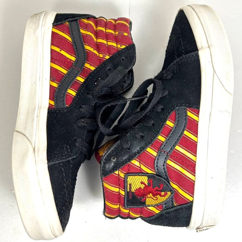 VANS Sk8-Hi Harry Potter Youth Size 13 Black Maroon Gold Gryffindor - Picture 4 of 8